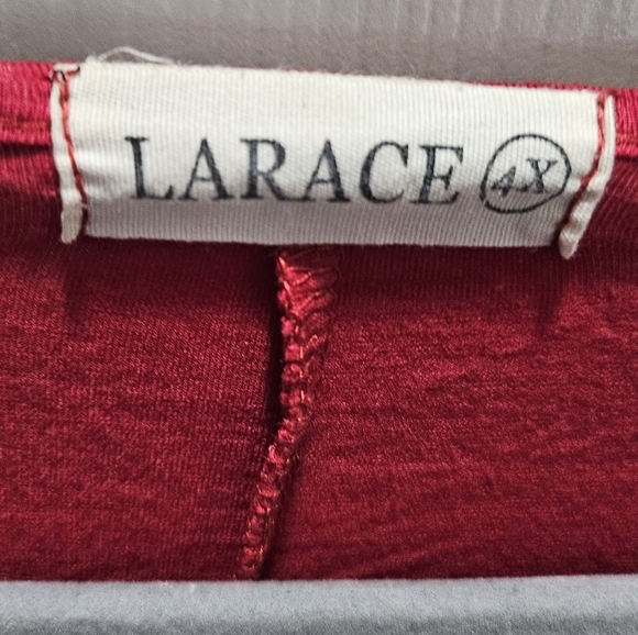 Women's Larace Red Tunic Top Size 4X - Picture 2 of 3